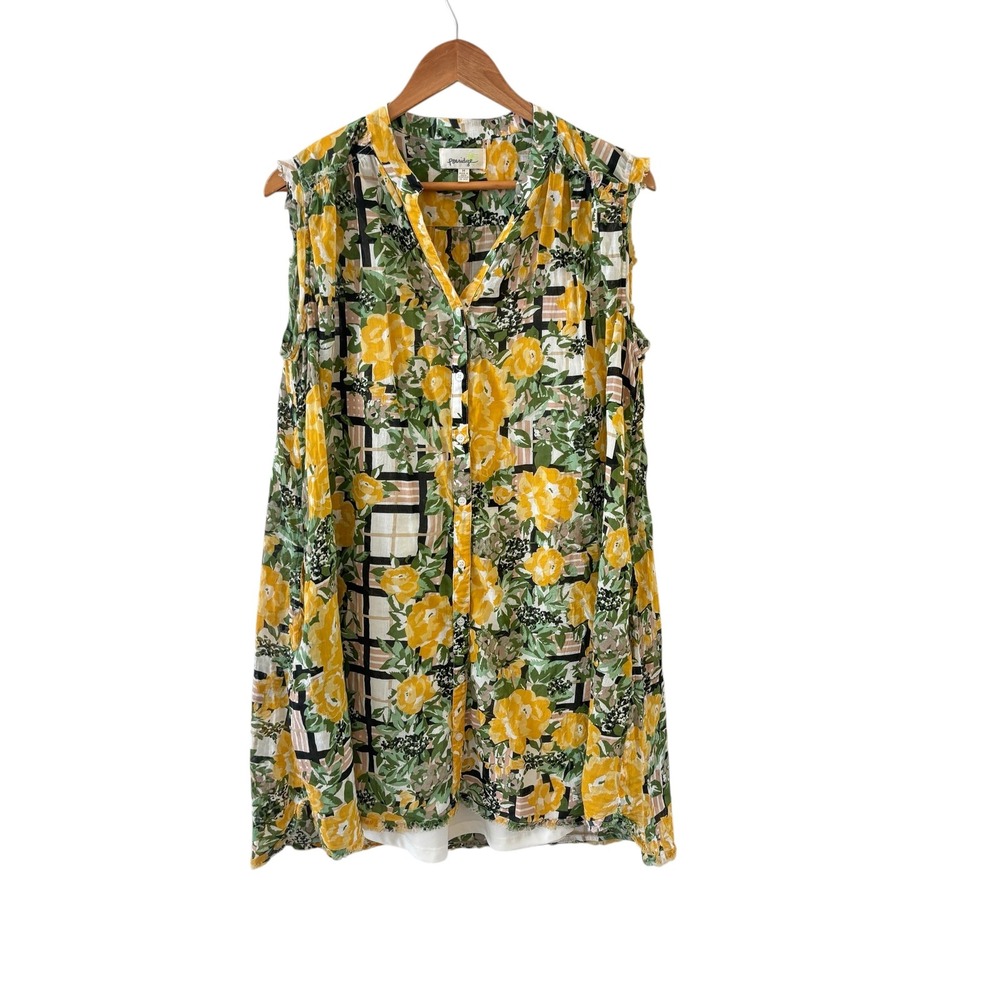 Anthropologie Porridge Arboretum‎ Shirt Dress Womens Size M Boho Floral Cottage